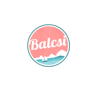 Balcsi retro badge vitorlás minta almazöld pólón