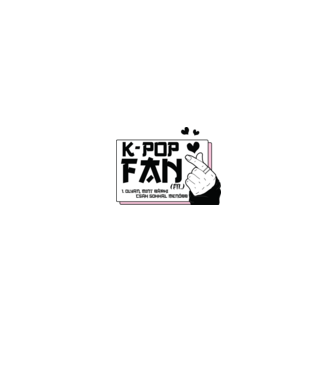 K-POP FAN minta fehér pólón