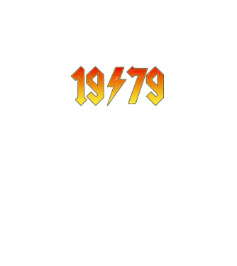 Rock születésnap 1979 Augusztus minta királykék pólón