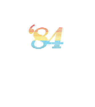Retro szülinap 1984 minta fehér pólón