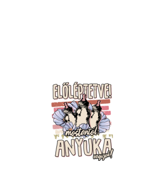 Előléptetve anya minta fekete pólón