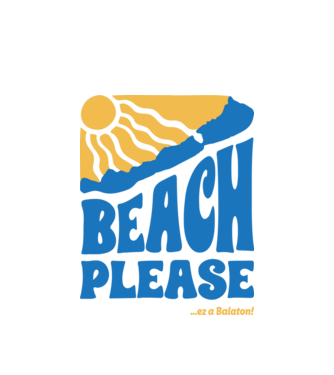 Beach Please, ez a Balaton! minta fehér pólón
