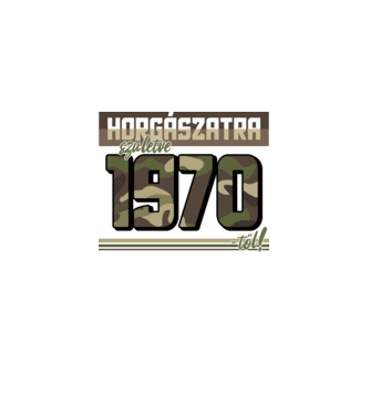 Horgászatra születve - 1970 minta fekete pólón
