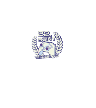 22. szint teljesítve minta fekete pólón