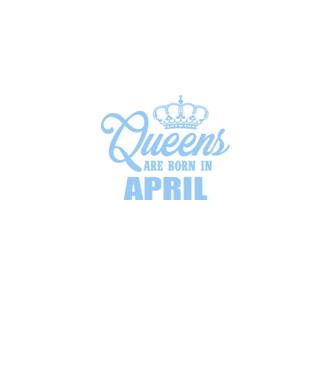 Queens are born in - April minta farmerkék pólón