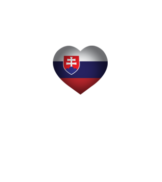 i heart slovakia minta fehér pólón