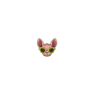 cool cats have no hair minta fekete pólón