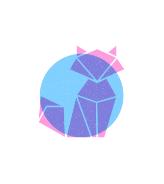 Origami róka minta fehér pólón