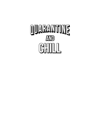 Quarantine and chill minta piros pólón
