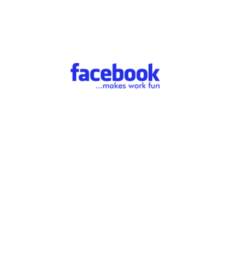 Facebook makes work fun minta fehér pólón