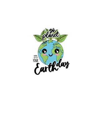 Go planet its your earth day minta fehér pólón