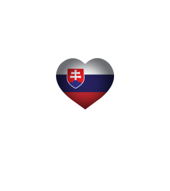 i heart slovakia minta fehér pólón