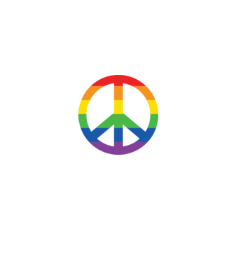 Peace pride minta szürke pólón