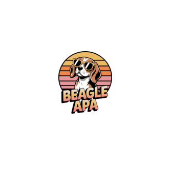 Beagle Apa minta fekete pólón