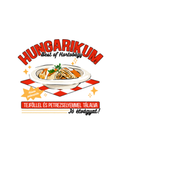 Hortobágyi palacsinta Hungarikum minta fehér pólón