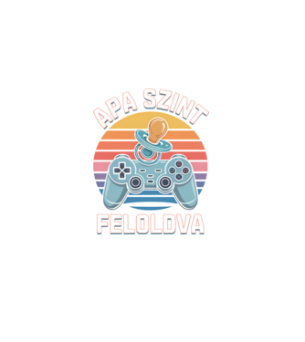 Apa szint feloldva minta fekete pólón
