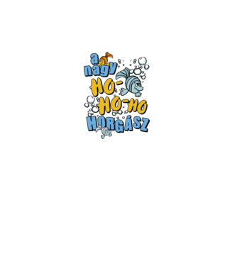 Nagy Ho Ho Ho horgász minta rózsaszín pólón