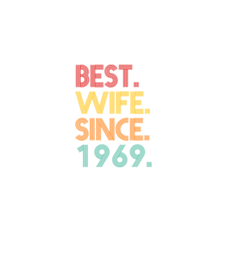 best wife since 1969 retro minta fekete pólón