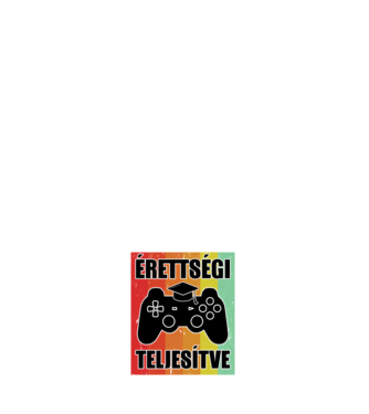 Érettségi teljesítve retro gamer minta sötétkék pólón