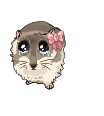 Sad coquette hamster meme minta világoskék pólón