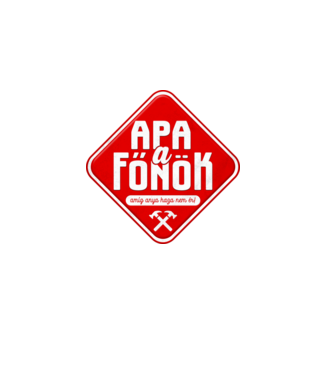 Apa a Főnök minta fekete pólón