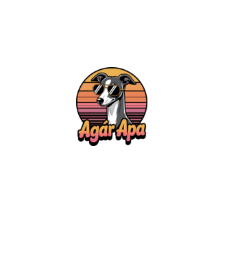 Agár Apa minta fehér pólón