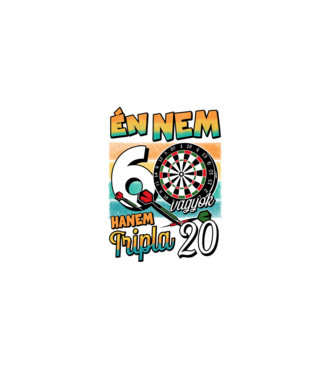 Darts Szülinap 60 éves minta fekete pólón