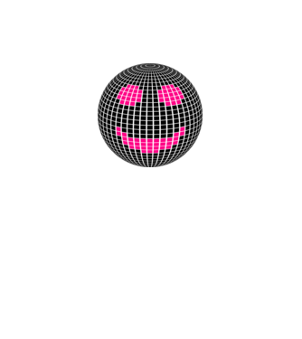 Disco Smile minta fehér pólón