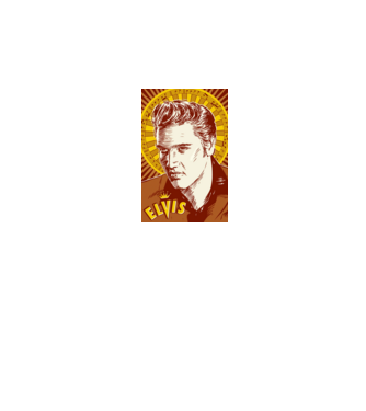 ELVIS a király minta fekete pólón