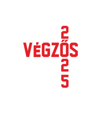 VÉGZŐS 2025 fehér minta fehér pólón