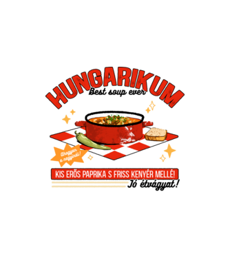 Gulyás leves Hungarikum minta homokszín pólón