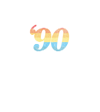 Retro születésnap 1990 minta fekete pólón