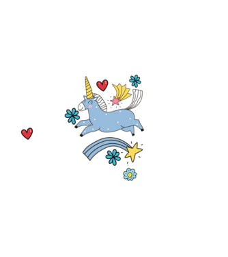 Nem az élet nehéz te vagy csicska unikornis minta fehér pólón