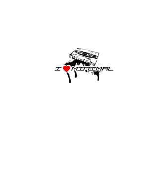 I love minimal minta szürke pólón