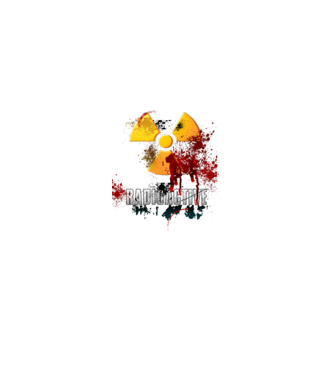 Radioactive minta fehér pólón
