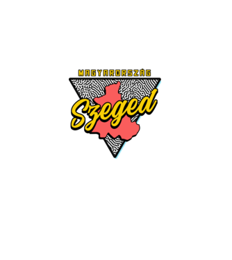 Retro Szeged minta fehér pólón