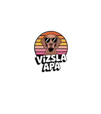 Vizsla Apa minta homokszín pólón