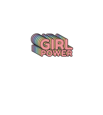 Girl power minta szürke pólón