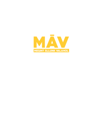 MÁV már megit állunk valahol minta királykék pólón