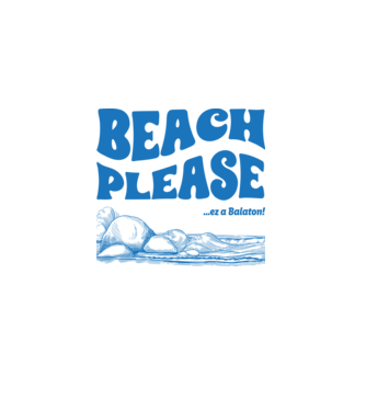 Beach Please, ez a Balaton! minta fehér pólón
