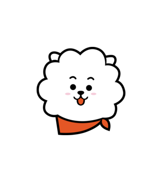 BTS CHIBI minta fehér pólón