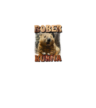 BOBER wombat minta fekete pólón