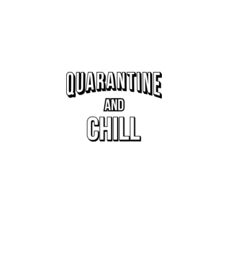 Quarantine and chill minta piros pólón