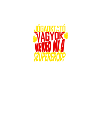 jogaoktato_szuperero minta fekete pólón