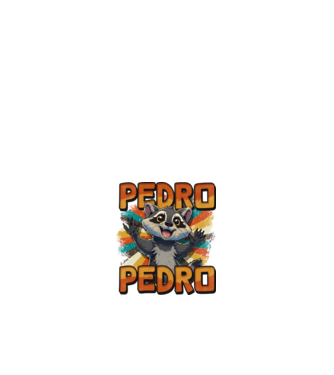 Retro Pedro minta fehér pólón