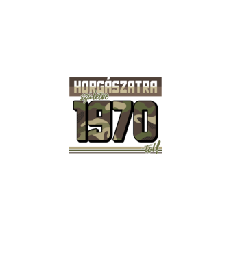 Horgászatra születve - 1970 minta homokszín pólón