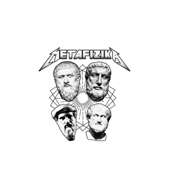 Metafizika fesztivál póló fehérre minta fehér pólón