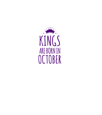 Kings are born in - October minta fehér pólón