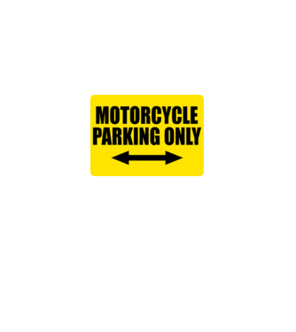 Motorcycle parking only minta fehér pólón