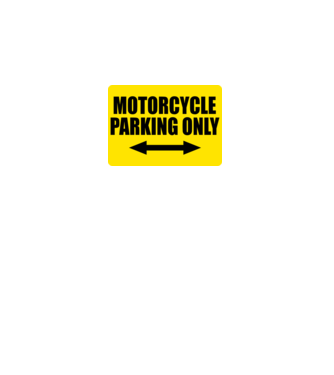 Motorcycle parking only minta fehér pólón